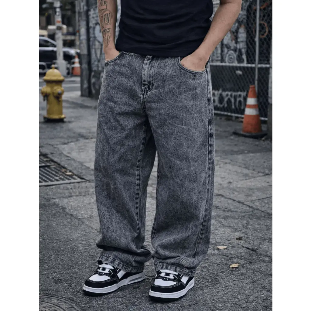 Calça Balão Jeans Baggy Masculina Streetwear