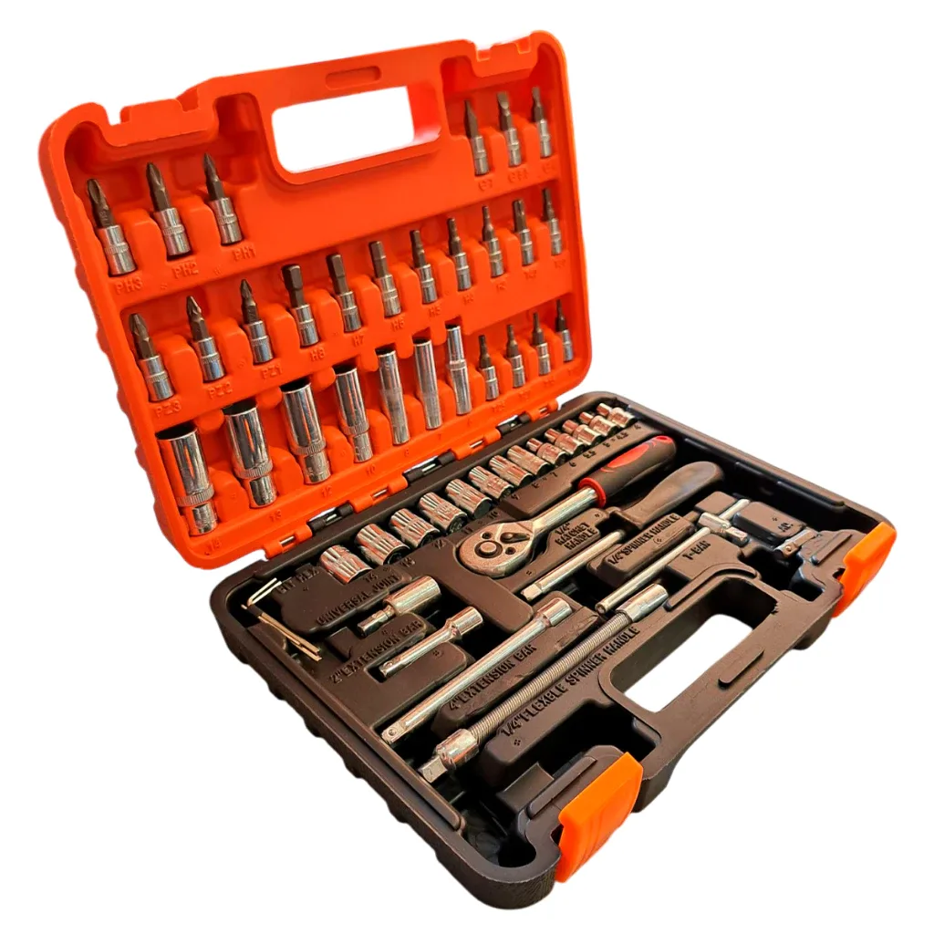 Conjunto de 108 ou 53 Peças de Ferramentas Soquete Sextavado Catraca Chave Maleta Multi-função Profissional