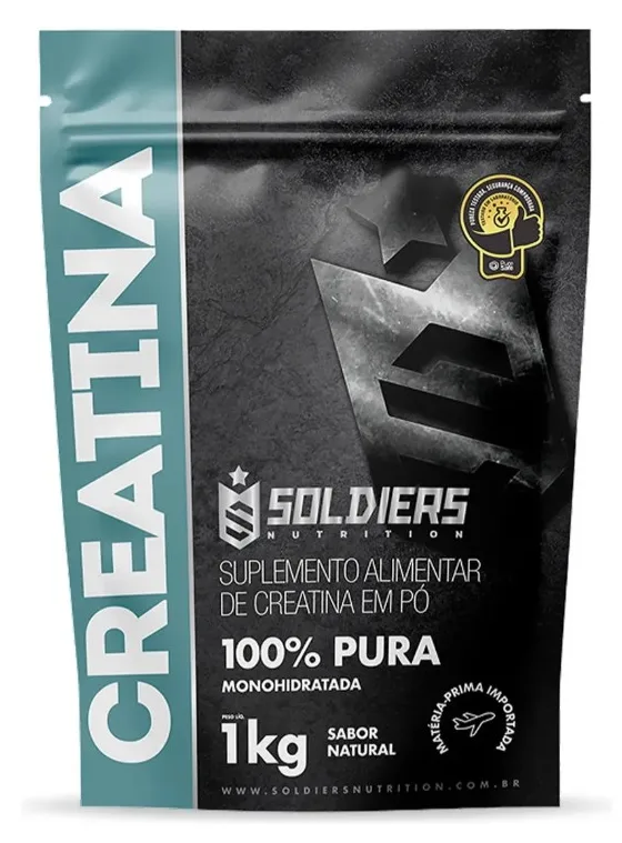 Creatina 1kg Suplemento Monohidratada em pó 100% Pura - Soldiers Nutrition
