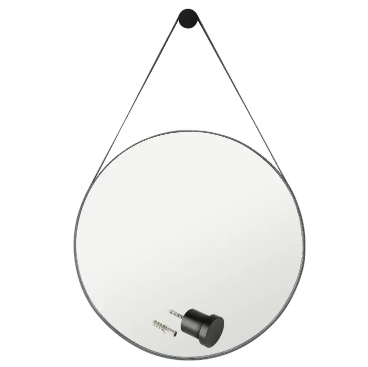 Espelho Para Banheiro Decorativo Redondo 60cm Com Suporte