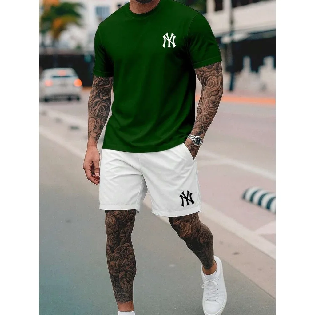 Kit Camiseta e Short Streetwear Conjunto Camisa de Algodão 26.1 Premium