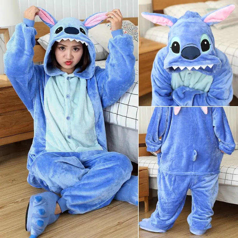 Pijama de Inverno de Flanela Confortável (Design de Animais)