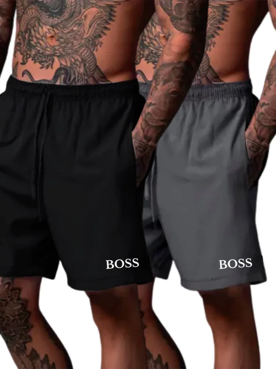 Shorts Tactel Estampado Kit 2 Masculino Secagem Rápida e Leve