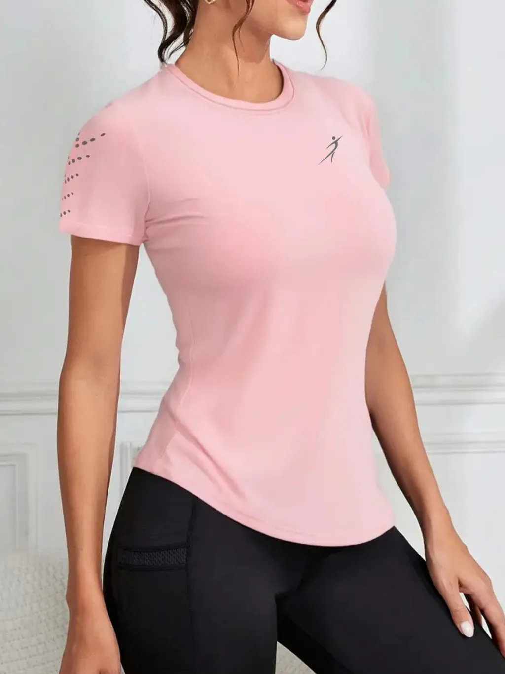 Camiseta Dry Fit Lamovie Feminina Academia Fitness Treino Corrida Caminhada UV Roupa Esportivas